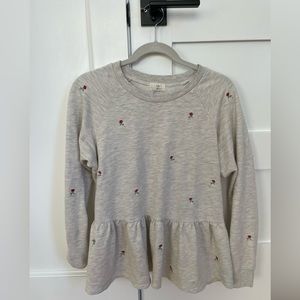 Anthropologie t.la peplum sweatshirt sweater.
